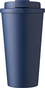 Plastový pohár s viečkom na pitie, 475ml, námornícka modrá