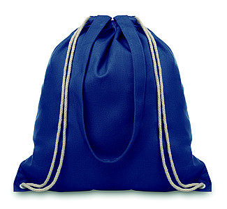 Plátěná nákupní taška s dlouhými uchy, modrá