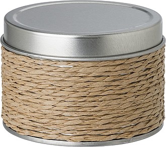 PLATINUM Svíčka v plechové krabičce, skořicová vůně, přírodní - svíčka s vlastním potiskem