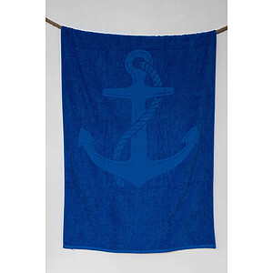 Plážová osuška OLIMA „ANCHOR” JACQUARD BEACH BATH TOWEL, 90 × 170 cm, královská modrá