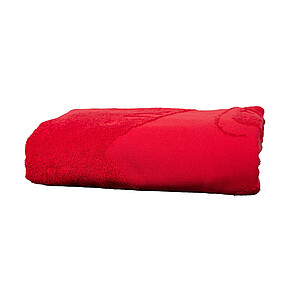 Plážová osuška OLIMA „ANCHOR” JACQUARD BEACH BATH TOWEL, 90 × 170 cm, tmavě červená