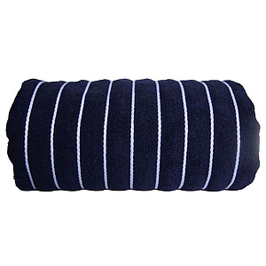 Plážová osuška OLIMA BEACH STRIPED BATH TOWEL, 90 × 180 cm, navy/bílá
