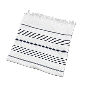 Plážová osuška OLIMA STRIPED BEACH&SPA PESHTEMAL BATH TOWEL, 90 × 170 cm, bílá/král.modrá