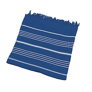 Plážová osuška OLIMA STRIPED BEACH&SPA PESHTEMAL BATH TOWEL, 90 × 170 cm, král.modrá/bílá
