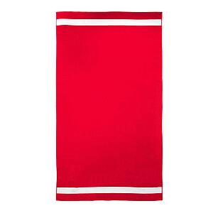 Plážová osuška OLIMA VELOUR BEACH BATH TOWEL, 100 × 180 cm, červená