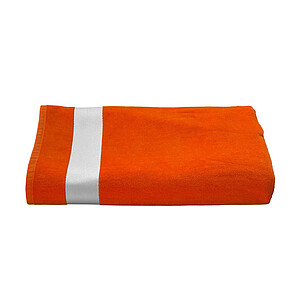 Plážová osuška OLIMA VELOUR BEACH BATH TOWEL, 100 × 180 cm, oranžová