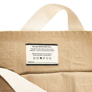 Plážová taška BEAU AWARE™ z recyklovaného plátna 400 gsm, béžová