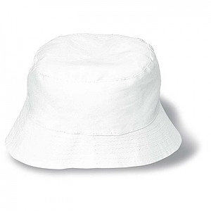 Plážový klobúk bavlnený biely