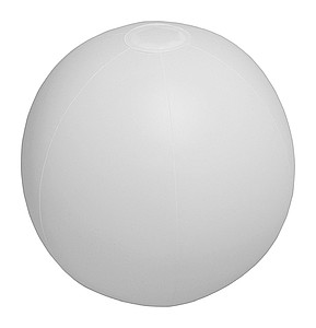 Plážový míč, PVC matný plážový míč, 6 panelů, barva bílé