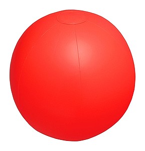 Plážový míč, PVC matný plážový míč, 6 panelů, barva červená