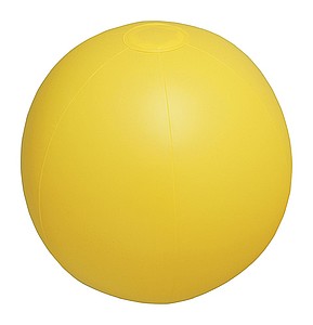 Plážový míč, PVC matný plážový míč, 6 panelů, barva žlutá