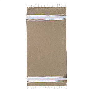 Plážový ručník z recyklované bavlny, přírodní