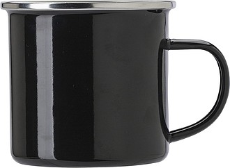 Plecháček, 350ml, černá - reklamní hrnky