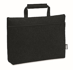 Plstěná taška na notebook z RPET, černá