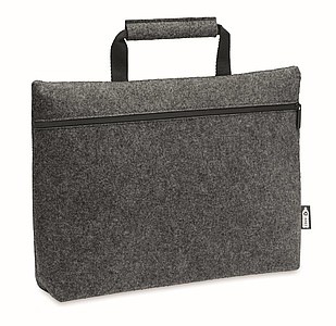 Plstená taška na notebook z RPET, tmavo sivá