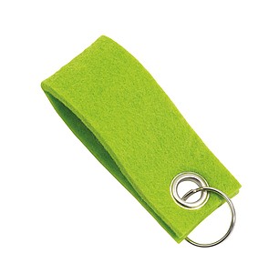 Plstěný přívěšek na klíče, zelený