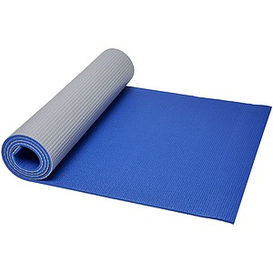 Podložka na jogu so šedou spodnou stranou, modro-šedá