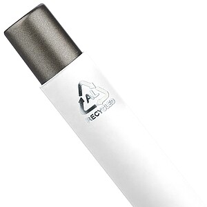 Pogumovaná propiska z recyklovaného hliníku, bílá