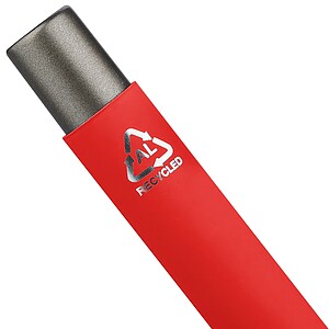 Pogumovaná propiska z recyklovaného hliníku, červená