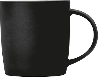 Pogumovaný keramický hrnek, 300ml, černý