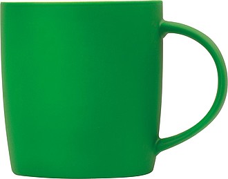 Pogumovaný keramický hrnek, 300ml, světle zelený