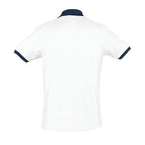 Polokošile SOLS PRINCE,bílá/námořní modrá, XXL