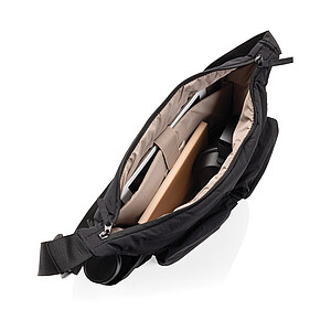 Polstrovaná crossbody taška KENTO URBAN RCS z recyklovanéh, černá