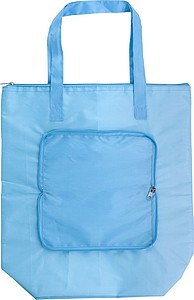 Polyesterová skládací chladicí taška, světle modrá - reklamní předměty