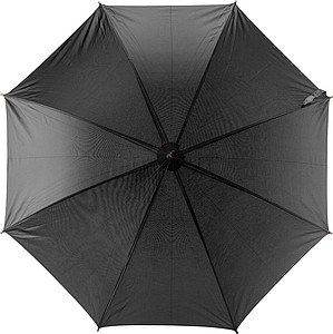 Polyesterový automatický deštník s osmi panely, černý - reklamní deštníky