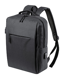 Polyesterový batoh na notebook, černý