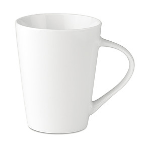 Porcelánový hrnček kužeľového tvaru, 250 ml, biela