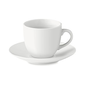 Porcelánový hrnček na espresso s podšálkou, objem 80 ml