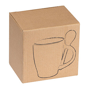 Porcelánový hrnek 250 ml se lžičkou, žlutá