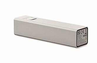 Power banka 2600 mAh, strieborná
