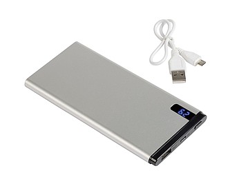 Powerbank s kapacitou 10000mAh, stříbrná