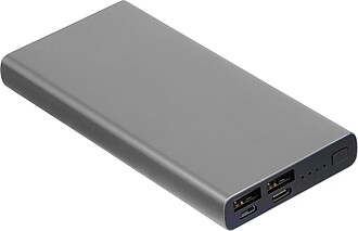 Powerbanka 10 000 mAh s LCD displejom, sivá