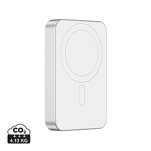 Powerbanka 10000mAh s bezdrátovým nabíjením, stříbrná