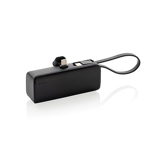 Powerbanka 3000 mAh z RCS plastu s IOS konektorem, černá