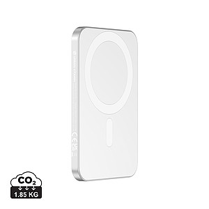 Powerbanka 3000mAh s bezdrátovým nabíjením, stříbrná