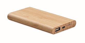 Powerbanka 4000mAh s bambusovým povrchom