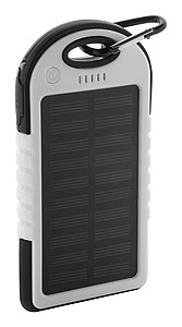 Powerbanka 4000mAh se solárním nabíjením, bílá