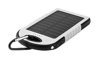 Powerbanka 4000mAh se solárním nabíjením, bílá
