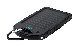 Powerbanka 4000mAh se solárním nabíjením, černá