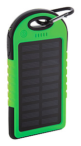 Powerbanka 4000mAh se solárním nabíjením, zelená