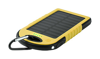 Powerbanka 4000mAh se solárním nabíjením, žlutá