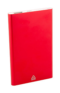 Powerbanka 4000mAh z recyklovaného hliníku, červená