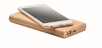 Powerbanka 6000mAh s bambusovým povrchem