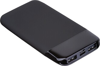 Powerbanka 8000 mAh so svietiacim logom, čierna