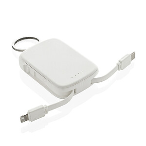Powerbanka Nexo 2 000 mAh s integr. káblami z RCS, biela
