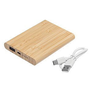 Powerbanka s bambusovým povrchem 4000mAh